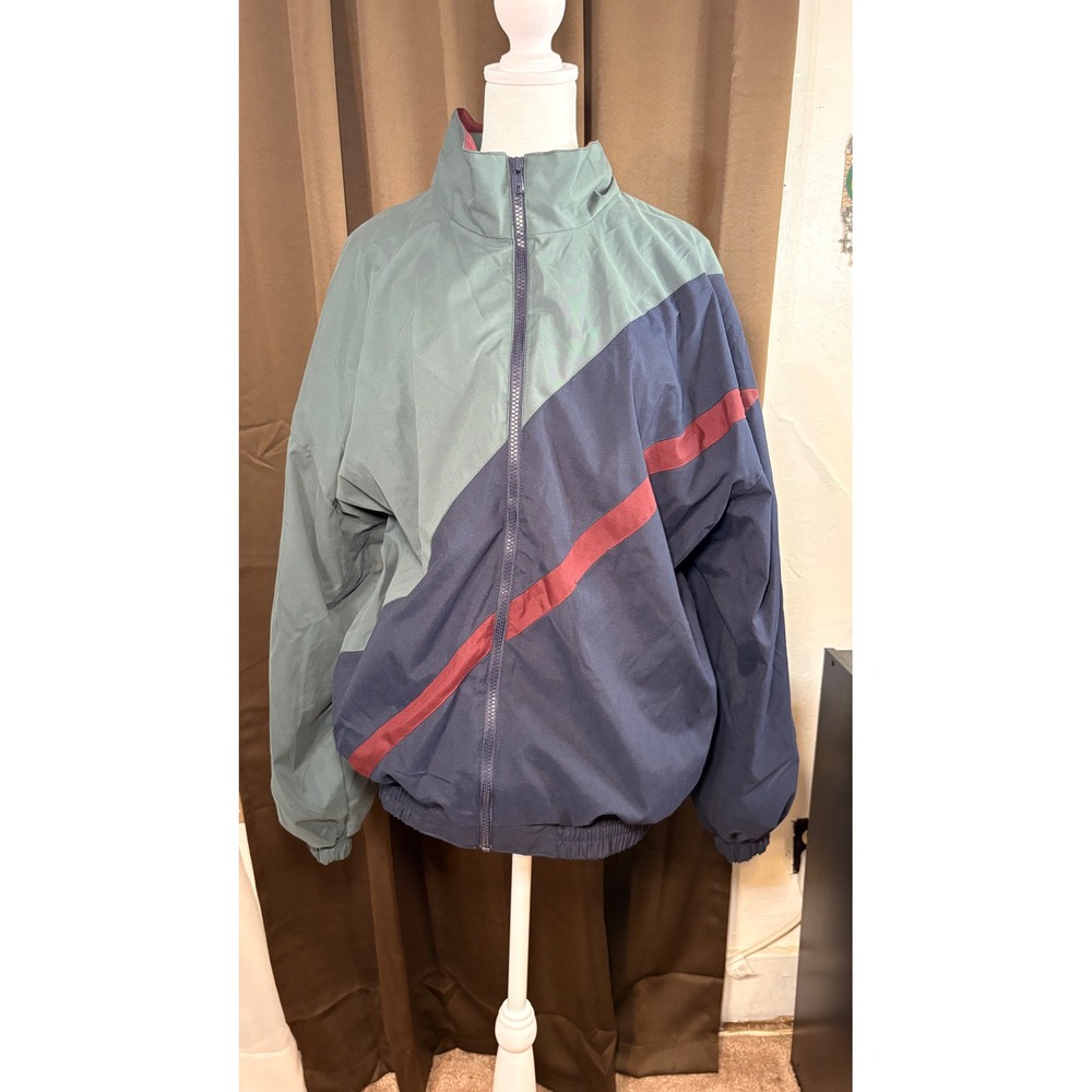 Vintage Champion Colorblock Windbreaker Jacket 90s Streetwear Large